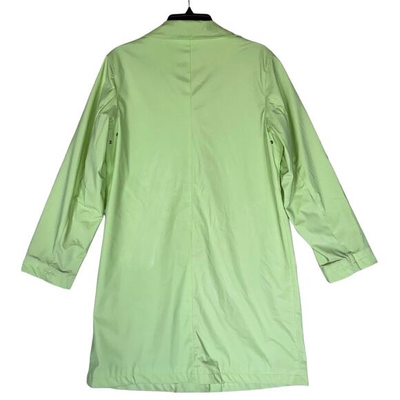 FUDA Rain Jacket Lime Green Trench Coat - Picture 2 of 5